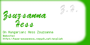 zsuzsanna hess business card